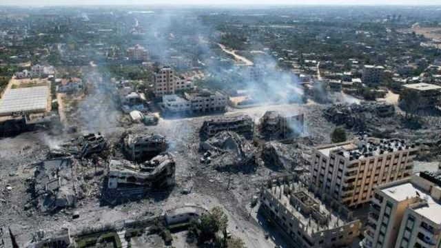 تدمير أبراج سكنية غزة